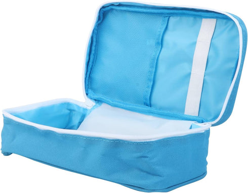 First Aid Bag First Aid Kit Empty Medical Storage Bag Red Trauma Bag for Emergency First Aid Kits Car Workshop Cycling Outdoors (Blue Handle)...