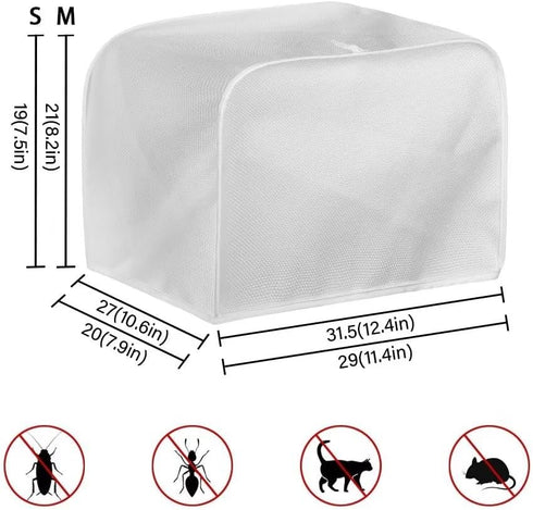 Rooster Toaster 4 Slice Cover Dust for Kitchen, Daisy Anti-Sputtering Bread Cover Washable Bread Maker Cover Dust Cover, Elastic Bread Toaster Cov...