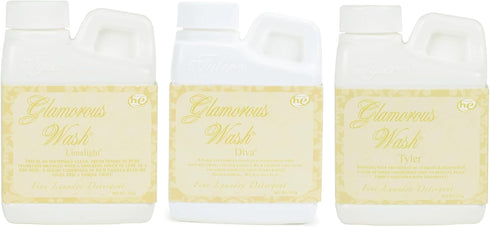 Elanze Designs Tyler Candle Glamorous and Luxurious High Efficient Wash 4 ounce Scented Fine Laundry Detergent Pack of 3; Tyler, Diva, Limelight...
