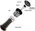 Pepper Grinder or Salt Grinder, Best Spice Mill with Ceramic Blades, Adjustable Coarseness, Brushed Stainless Steel Cap, and Refillable Tall Glass...