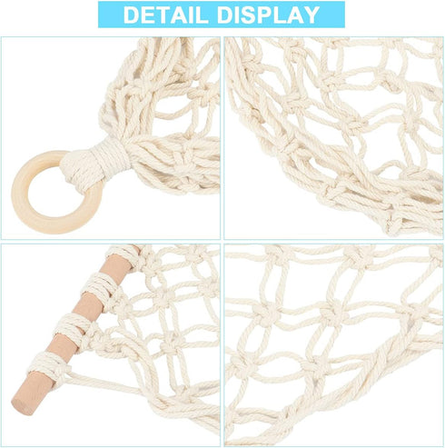 Hanging Fruit Hammock Under Cabinet Hanging Basket Includes Hooks - Macrame Bohemian Hanging Banana Vegetable Hammocks Kitchen Storage Counter Spa...