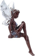 Tomotato Sitting Fairy Garden Statue Resin Crafts Flower Fairy Garden Decoration Figure Unique Shape Cute Resin Statue Miniature Figurine Sculptur...