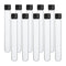 PATIKIL 30ml Test Tubes, 10pcs 5.91x0.79in Glass Clear Round Bottom Test Tube Containers with Plastic Cap for Bead Party Candy Bath Salt Storage S...
