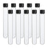 PATIKIL 30ml Test Tubes, 10pcs 5.91x0.79in Glass Clear Round Bottom Test Tube Containers with Plastic Cap for Bead Party Candy Bath Salt Storage S...