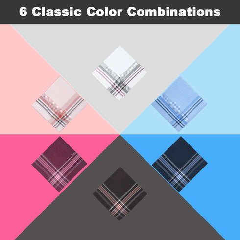 Men's Handkerchiefs 12 Pack Soft Handkerchiefs for Men Premium Assorted Mens Pocket Square Gents Hankies, Gifts for Men Women...
