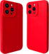 iPhone 13 Pro Max Case, Red Silicone TPU Rubber Back Cover Case Compatible for iPhone 13 Pro Max (6.7 inch)...