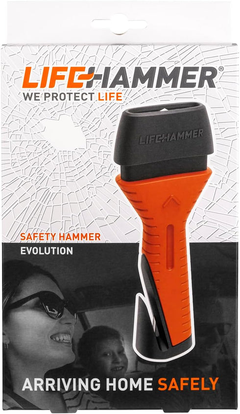 Lifehammer Safety Hammer Evolution - Automatic Emergency Escape and Rescue Hammer With Seatbelt Cutter...