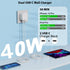 iPhone Charger Fast Charging, 40W Dual USB C Wall Charger Apple MFi Certified Dual USB-C Port Power Adapter with 2Pack 6FT USB-C to Lightning Cabl...