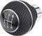 Abfer Manual Shifter Knob Car Leather Gear Head Stick Shift Knobs 5 Speed Fit Most Vehicle Truck, Silver...