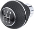 Abfer Manual Shifter Knob Car Leather Gear Head Stick Shift Knobs 5 Speed Fit Most Vehicle Truck, Silver...