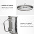 TiTo Titanium Cup Titanium Pot with Lid Ultralight Portable 300ml Foldable Handle Camping Tea Coffee Water Mug for Outdoor Backpacking Hiking Picn...