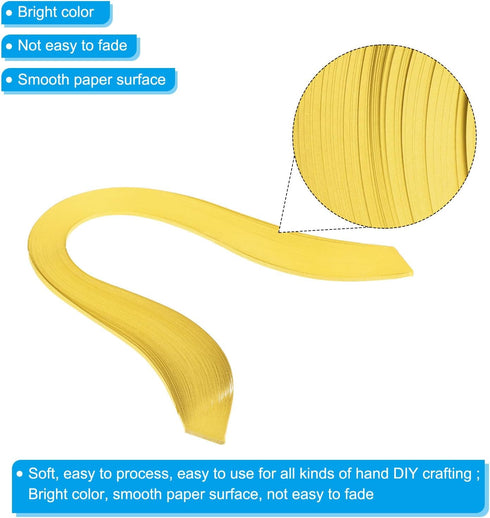 PATIKIL 240pcs Quilling Strips Paper, 3mm x 39cm Origami Paper Quilling Kits for Adults Beginner Art DIY Craft Christmas, Ginger Yellow...