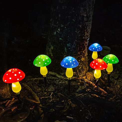 Outdoor Solar Mushroom Lights LED Solar Garden Decor Stake Lights, 8 Lighting Modes Solar Yard Ornament Lights, Outdoor Waterproof Solar Lights fo...