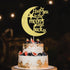 Love You To The Moon and Back Cake Topper - Gold Glitter Cake Decoration for Wedding Party...