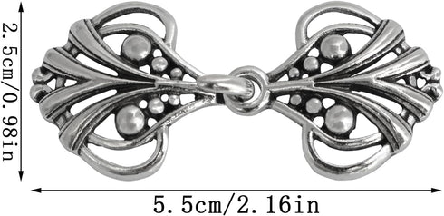 Shawl Clip 4 Pairs Cape or Cloak Clasp Fasteners Sew On Hooks and Eyes Cardigan Clip...