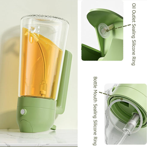 Oil Dispenser Bottle for Kitchen,2 in 1 Olive Oil Dispenser and Oil Sprayer,17oz/500ml Olive Oil Bottle,Oil Sprayer for Cooking,Premium Glass Oil ...