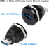 PENGLIN 2PCS USB 3.0 Connector, USB Male to Female Conversion Connector, USB3.0 Panel Mount Extension Adapter for Data Transfer/Charging...