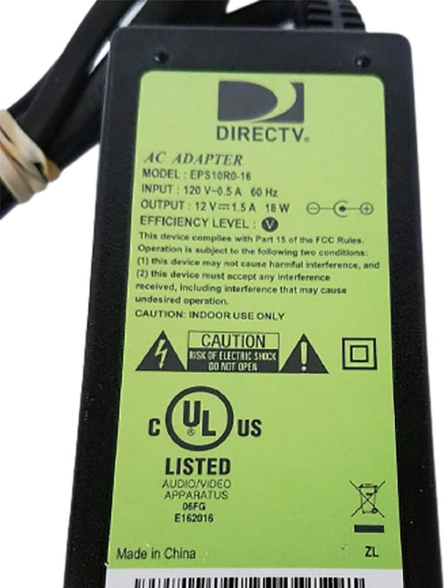SatelliteSale Genuine Directv AC Adapter Power Supply Charger 12V 1.5A 18W Model: EPS10R0-16...