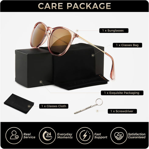 SUNGAIT Premium Vintage Round Sunglasses for Women Men Classic Retro Trendy Style...
