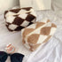 3pcs Checkered Plush Makeup Bag Terry Cloth Cosmetic Bag Zipper Travel Toiletry Bag Organizer Soft Pencil Pouch Case Makeup Brushes Storage Bag fo...