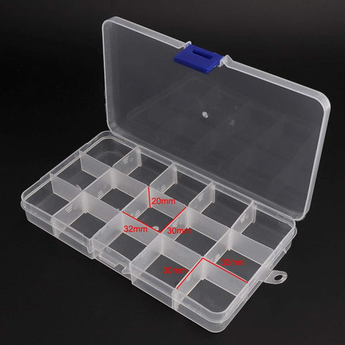 OriGlam 17cm x 8cm Clear Visible Plastic Box, Storage Box Case Container Organizer (17cm x 8cm)...