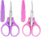 2 PCS Small Scissors All Purpose Kid Scissors with Protective Cover Mini Craft Scissors Precision Straight Fine Tips Design for Scrapbooking Paper...