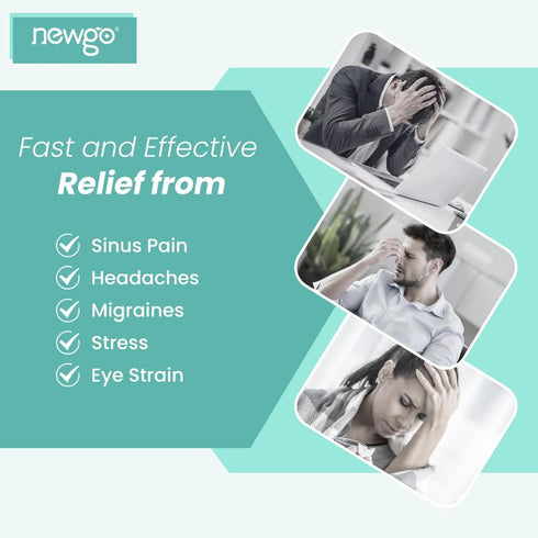 NEWGO Microwave Heating Pad for Face, Hot Cold Gel Ice Pack for Sinus Pressure Relief, Sinus Relief Mask for Migraine, Tension, Stress, Headache, ...