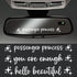 3 Different Cute Stickers for Car Window Rearview Mirror - Passenger Princess Sticker - You are Enough Decal - Hello Beautiful Funny Girl Car - Ac...