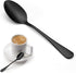 12 Pcs Black Demitasse Espresso Spoons Set, 4.7" Mini Coffee Spoons, Tiny Tea Spoons, Stainless Steel Small Spoons for Dessert, Tea, Appetizer, Sm...