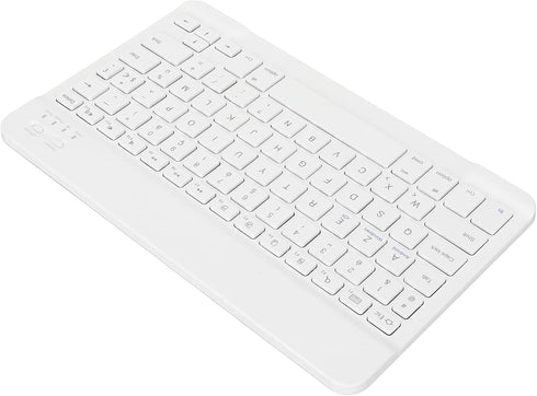Sanpyl Keyboard, 10in Ultra Thin Bluetooth French AZERT Keyboard Scissor Slim Waterproof Multifunctional Keyboard for Tablet Phone Computer(White)...
