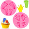 Whaline Silicone 3D Baby Feet Hands Mold Pink Chocolate Fondant Mould Baby Shower Candy Cake Topper Decoration DIY Baking Pudding Sugar Mould for ...