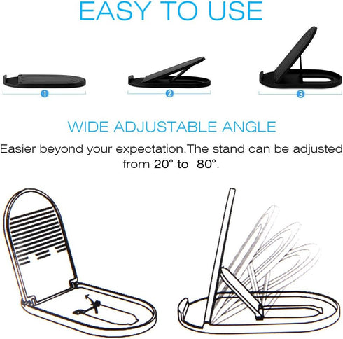 Cell Phone Stand 3Pack, Portable Foldable Desktop Cell Phone Holder, Adjustable Universal Multi-Angle Cradle Stands for Tablet iPad iPhone X/xr/xs...