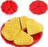Waffle Mold?Waffle Nonstick Silicone Mold?Silicone Waffle Mould,4 Pcs Heart Shape Silicone Waffle Maker Baking Mold 5 Cavity Pancake Muffin Mold...