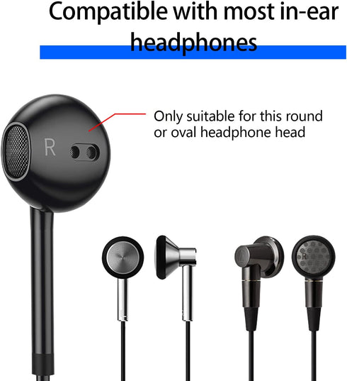 EKIND 24 PCS Sponge Soft Earbuds Cover Pads Replacement for Earphone MP3 MP4 Stereo Headsets Protective Accessories Cap (Black)...