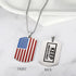 Rehoboth American USA Flag Dog Tag Pendant Necklace for Women Men 24" Chain Keep American Great on The Back...