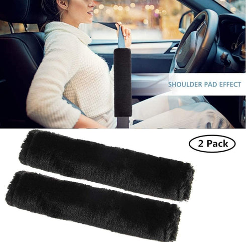 MOONET 2 Packs Car Seatbelt Covers Shoulder Pad for More Comfortable Driving, Universal Seat Belt Cover for Handbag Camera Backpack Straps, Soft F...