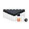 20PCS 10ML 0.34OZ Clear Small Liquid Sample Glass Vials with Screw Caps, 22mmx 52mm Leak-Proof Vial, 18-400 Black Screw Cap with PE Liners for Lab...