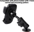 Adhesive 17mm Ball Mount with Extension Adapter for Car Phone Holder, Suction Cup Base for Mounting on Car Dashboards, 17mm Ball Head Stand Base C...