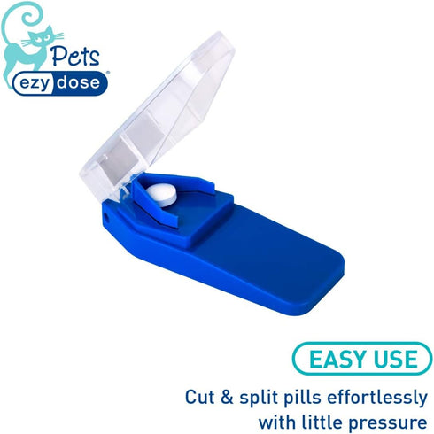 Ezy Dose Pet Pill Cutter with Safety Shield for Cats, Daily Usage, Safely Cut Pills, Vitamins and Tablets, Accurate and Easy Cutting, Great for Hi...