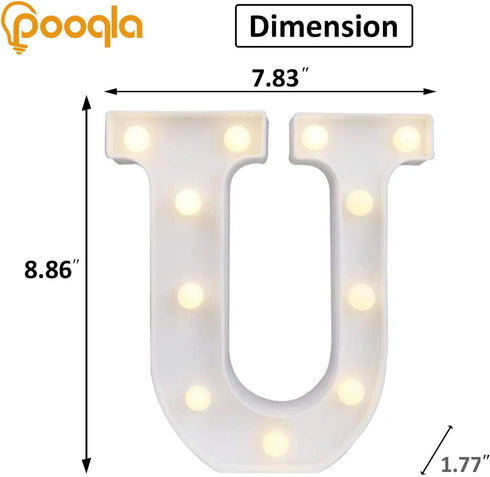 Pooqla LED Marquee Letter Lights Sign, Light Up Alphabet Letter for Home Party Wedding Decoration U...