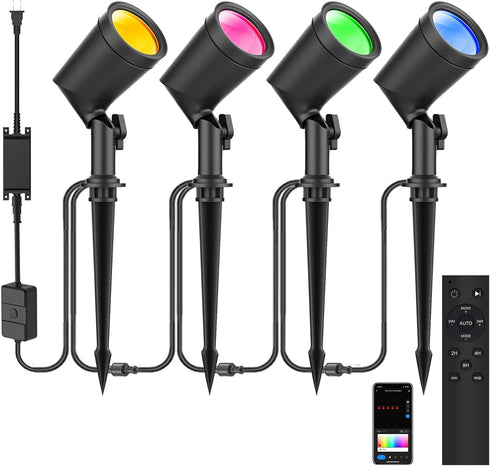 ZYAN 2 Packs 6.5ft Smart Landscape Spotlights Extension Cable, Not Suitable for ZYAN Solar spotlights and Warm White Spotlights...