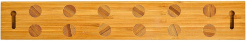 Heavy Duty 15" Bamboo Knife Magnetic Strip With 6 Dual-Magnet Zones | Wall Mounted Magnetic Knife Holder Holds 6 Knife & Tool | Wooden Magnetic Kn...