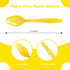 Yellow Plastic Spoons Heavy Duty, Disposable Party Supplies 104 PCS...