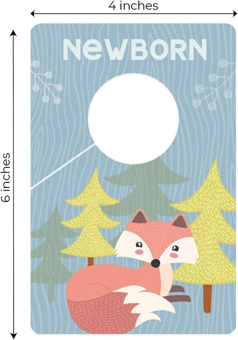 Canopy Street Woodland Closet Clothing Size Dividers / 4" x 6" Closet Organizers For Newborn Baby To 4T Clothes / 10 Forest Animal Baby Closet Siz...