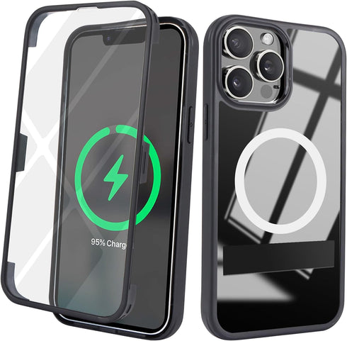 for iPhone 13 Pro Max Case with Screen Protector,iPhone 13 Pro Max Magsafe Case,iPhone 13 Pro Max Phone Case with Stand,iPhone 13 Pro Max Magnetic...