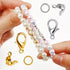 900 Pcs Jewelry Making Accessories Set 50 Lobster Clasps 150 Half Round Open Crimp Beads 400 Open Jump Ring Connectors 150 Bead Tips Knot Covers a...