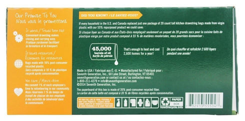 Seventh Generation Bag Trash Drwstrng 13gal...
