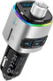Nulaxy Bluetooth FM Transmitter for Car, QC3.0 Fast Charge Bluetooth Car Adapter, Wireless Radio Car Kit with 7 Color LED Backlit, Support Hands-F...