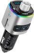 Nulaxy Bluetooth FM Transmitter for Car, QC3.0 Fast Charge Bluetooth Car Adapter, Wireless Radio Car Kit with 7 Color LED Backlit, Support Hands-F...
