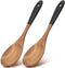 2 Pcs Large Wooden Spoons for Cooking Serving Spoon 12" Big Mixing Spoons for Baking Cooking Spoon Set Unique Acacia Wood Utensils Teak Long Stirr...